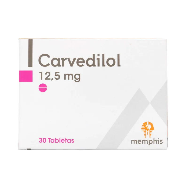 Carvedilol 12.5 mg 30 tabletas