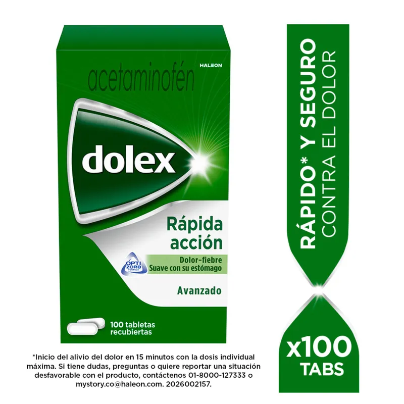 Dolex Avanzado 500 mg Caja 100 tabletas
