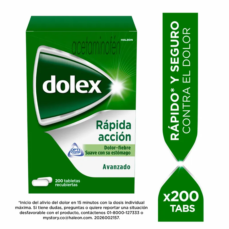 Dolex Rapida acción Avanz 500 mg 200 tabletas