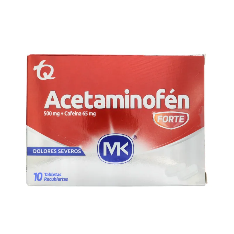 Acetam Forte 500 Mg+cafeina 65 mg 10 tabletas