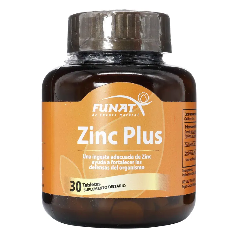 Zinc Plus frasco 30 tabletas