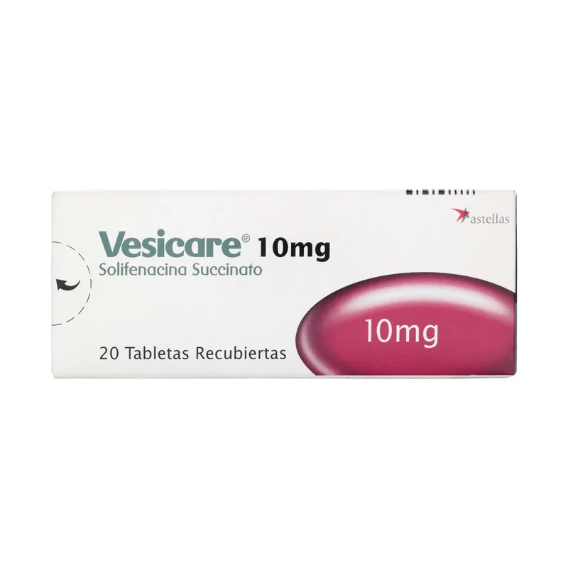 Vesicare 10 mg 20 tabletas Recs