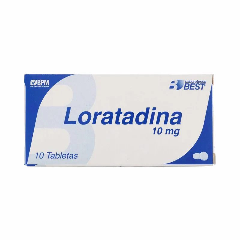 Loratadina 10 mg 10 tabletas