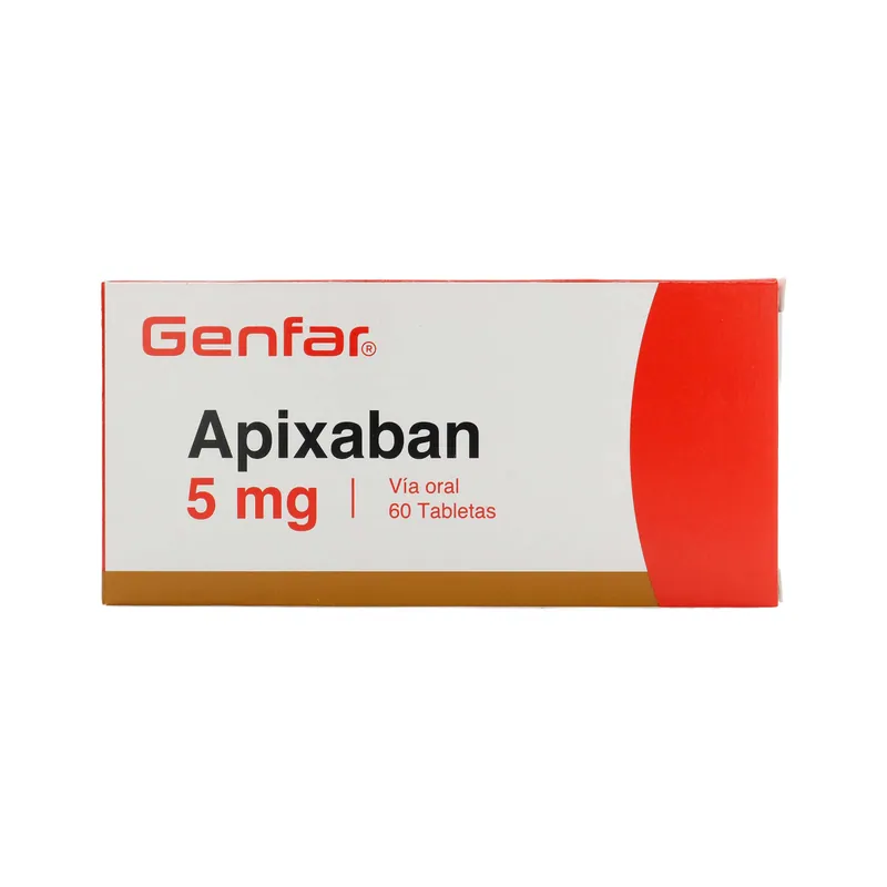 Apixaban 5 mg 60 tabletas recubiertas