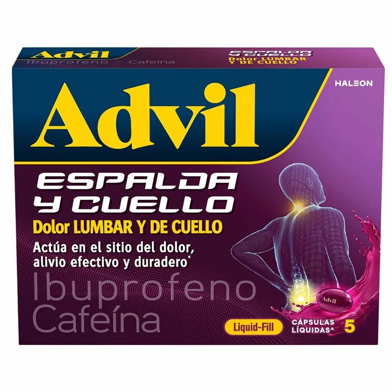 Advil Liquid Fill Espalda Cuello 5 cápsulas