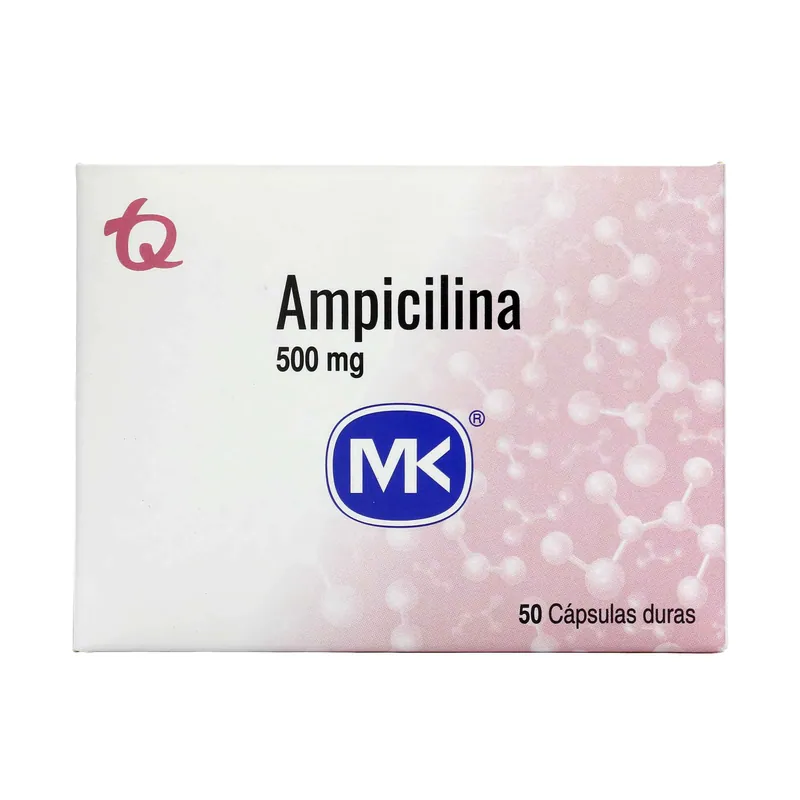 Ampicilina 500 mg 50 cápsulas MK