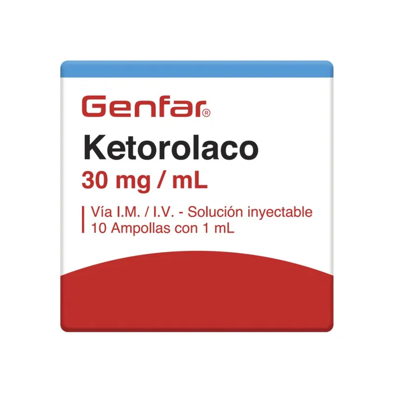 Ketorolaco 30 mg/1 mL Inyec 10 ampolla
