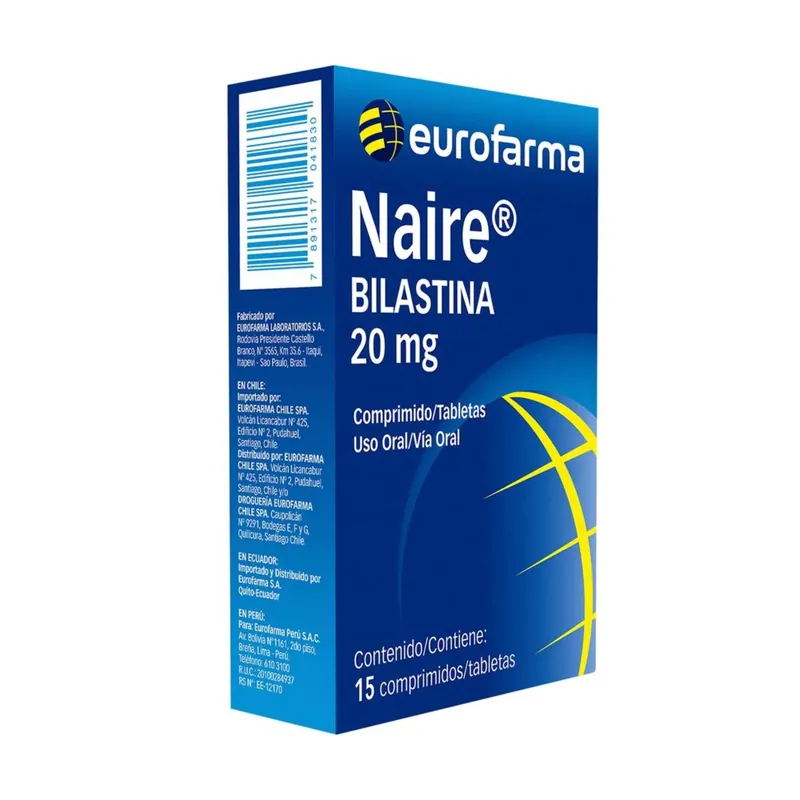 Naire 20 mg 15 tabletas