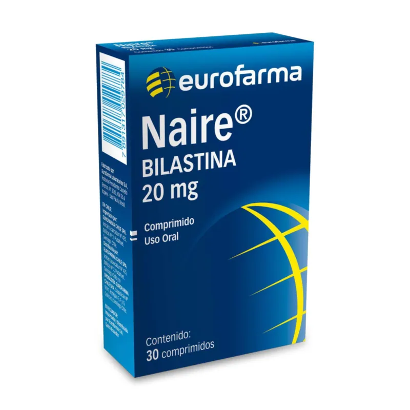 Naire (bilastina) 20 mg 30 tabletas