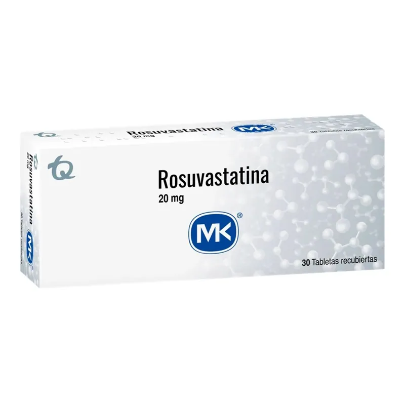 Rosuvastatina 20 mg 30 tabletas MK