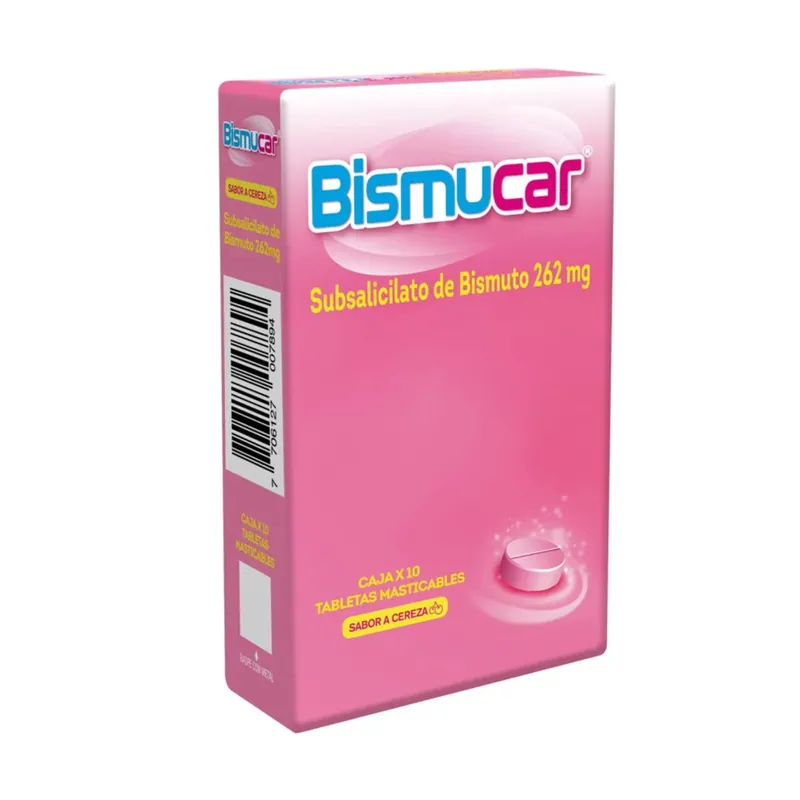Bismucar 262 mg 10 tabletas Mast