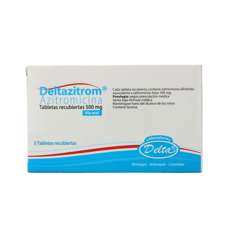 Deltazitrom 500 mg 3 tabletas