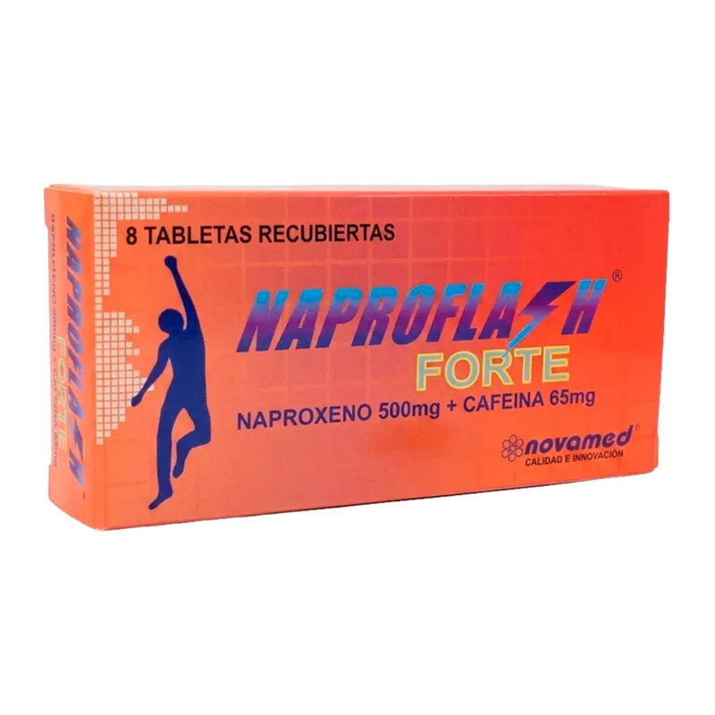 Naproflash Forte 500 mg/65 mg 8 tabletas