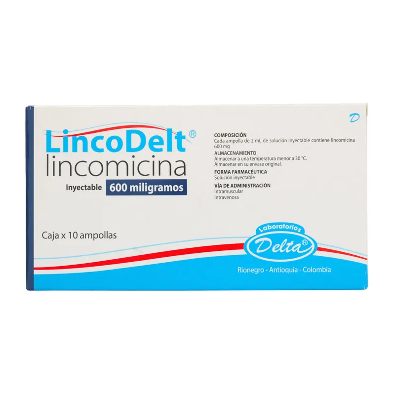Lincodelt 600 mg/2 mL 10 ampollas