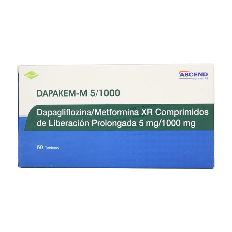 Dapakem-M 5 mg/1000 mg 60 tabletas
