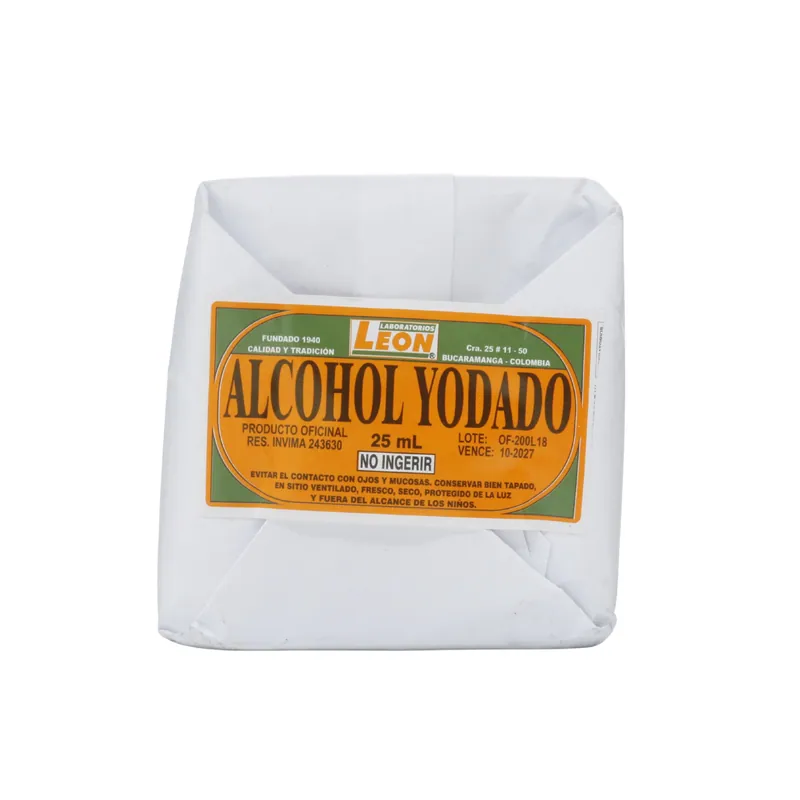 Alcohol Yodado 25 mL 12 unidades Leon