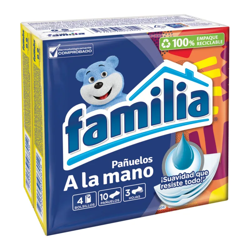 Panuelos Familia Bolsillo x 4