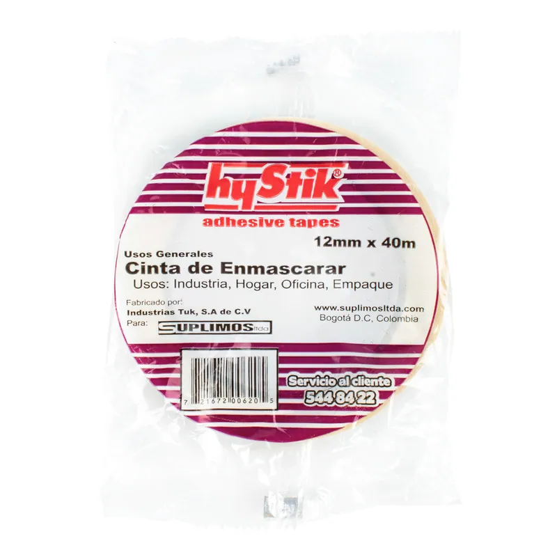 Cinta Enmasc Hystik 12 Mm 1/2p 40 Mts
