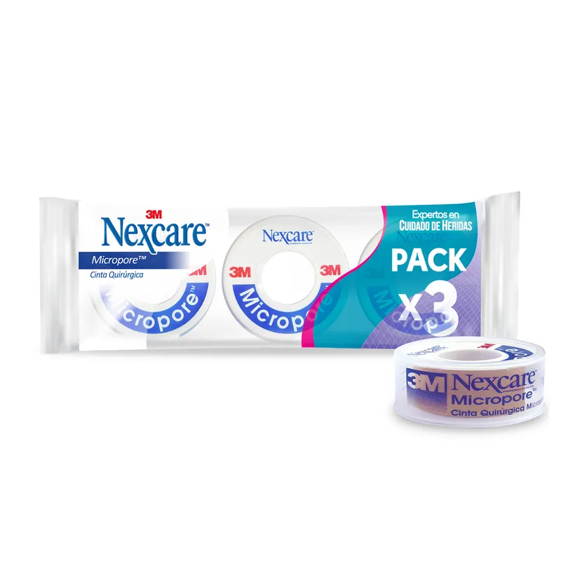 Micropore Piel 12x5 Disp Pack 3 unidades 3m