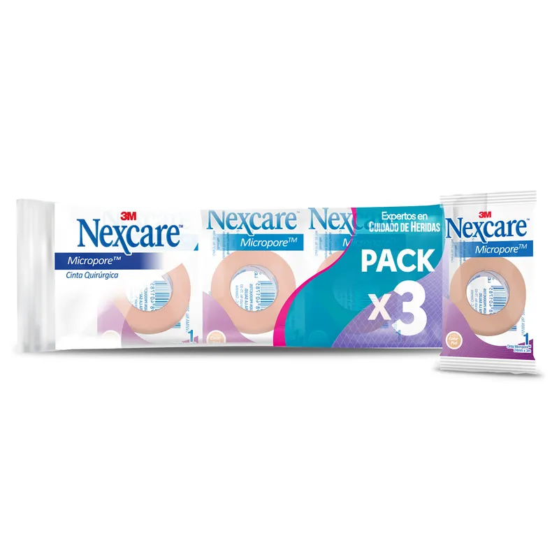 Micropore Piel 3m 24x3 (1 Pul) Pack x 3