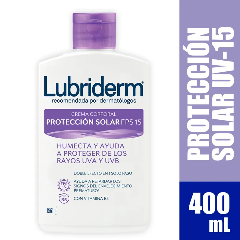 Lubriderm loción U V 15 400 mL