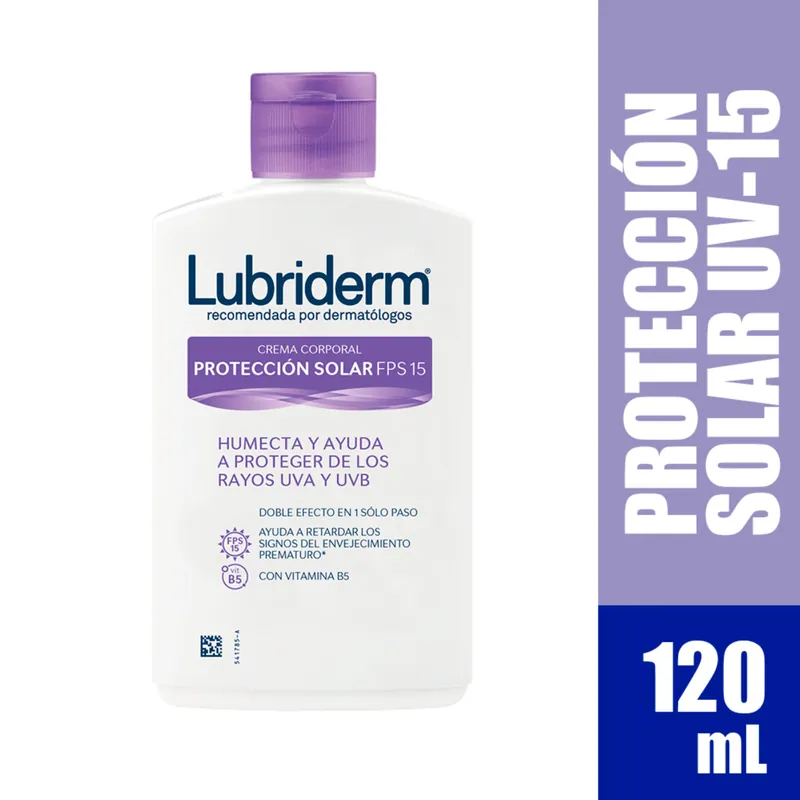 Lubriderm loción U V 15 120 mL