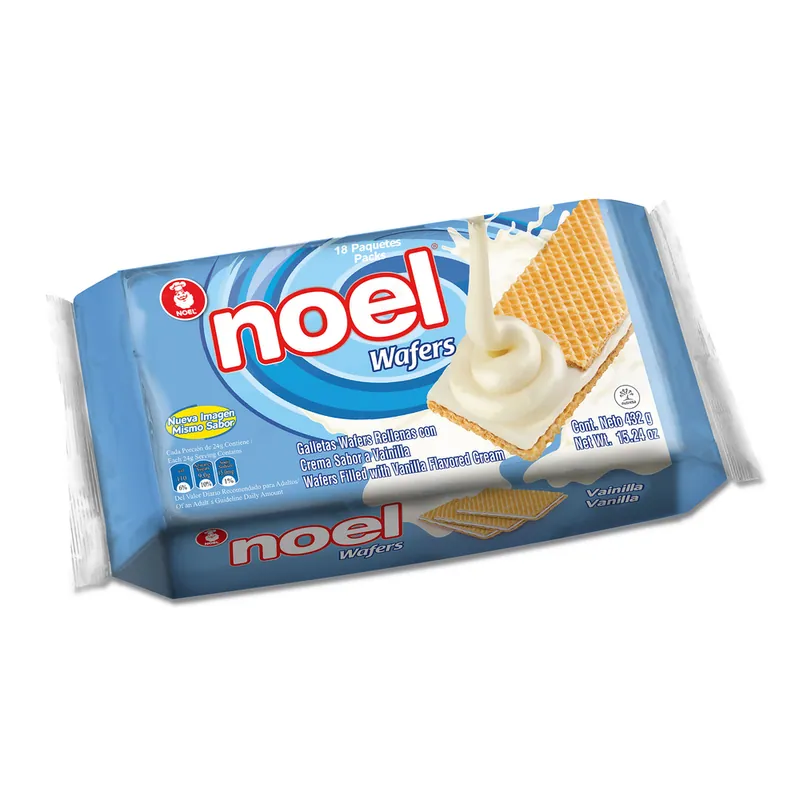 Galletas Wafer Vainilla Noel 18 unidades