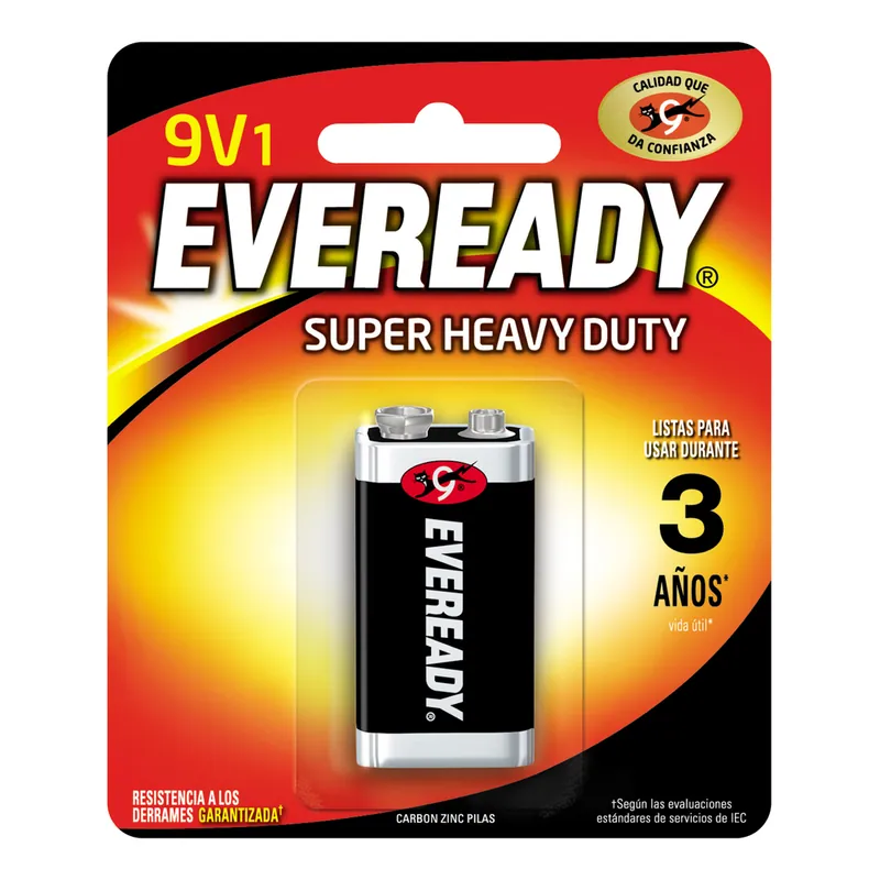 Pila Eveready Cuadrada