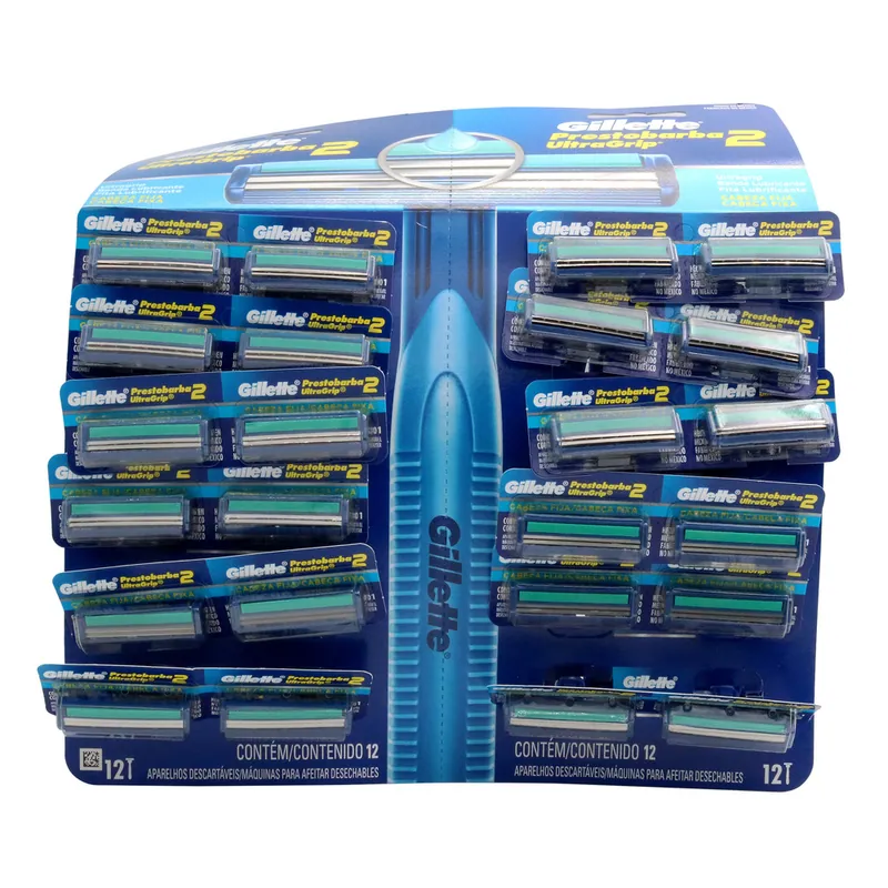 Máquina Prestobarba U Grip 24 unidades Azul