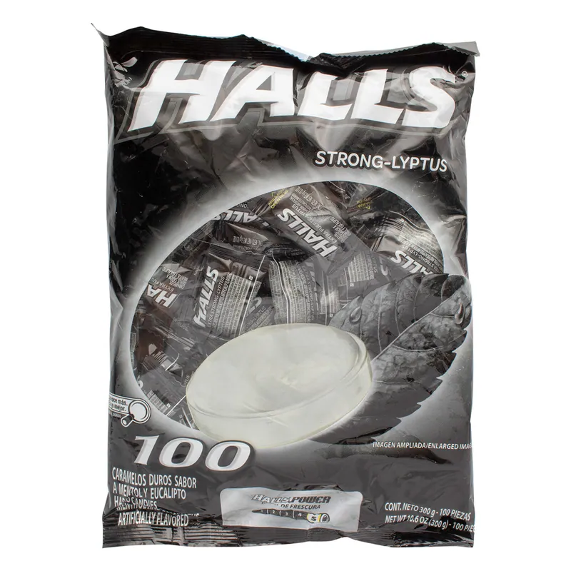 Halls Extra Strong Pepa 100 unidades