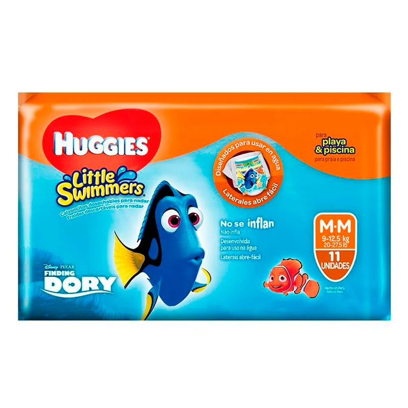 Pan baño Huggies Little Swime P-M 11 unidades