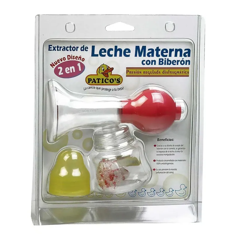 Extractor Leche 2 en 1 C Biberon Paticos