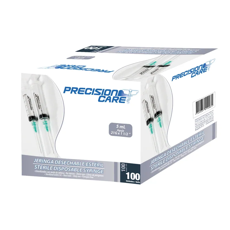Jeringa 3p 5 mL 21x1.1/2 100 unidades Eterna
