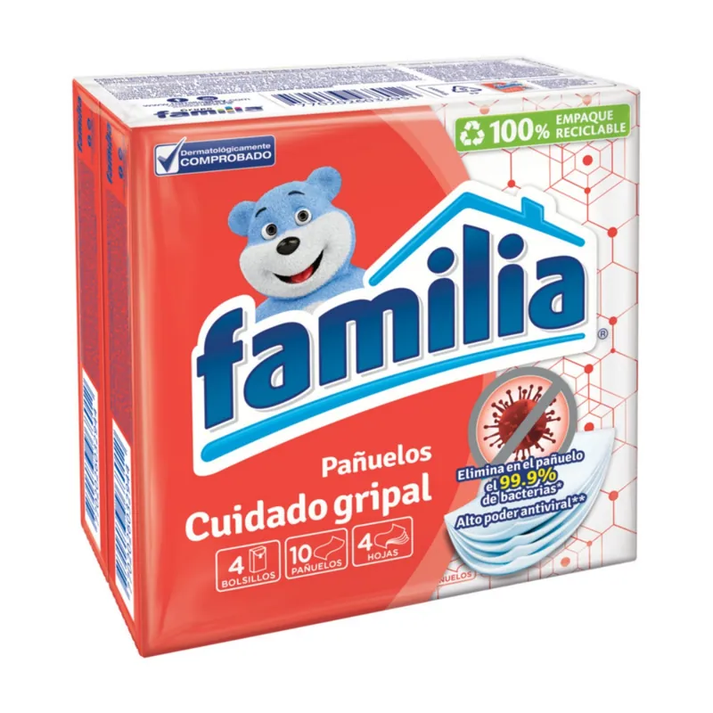 Panuelos Familia Cuidado Gripal 4 unidades