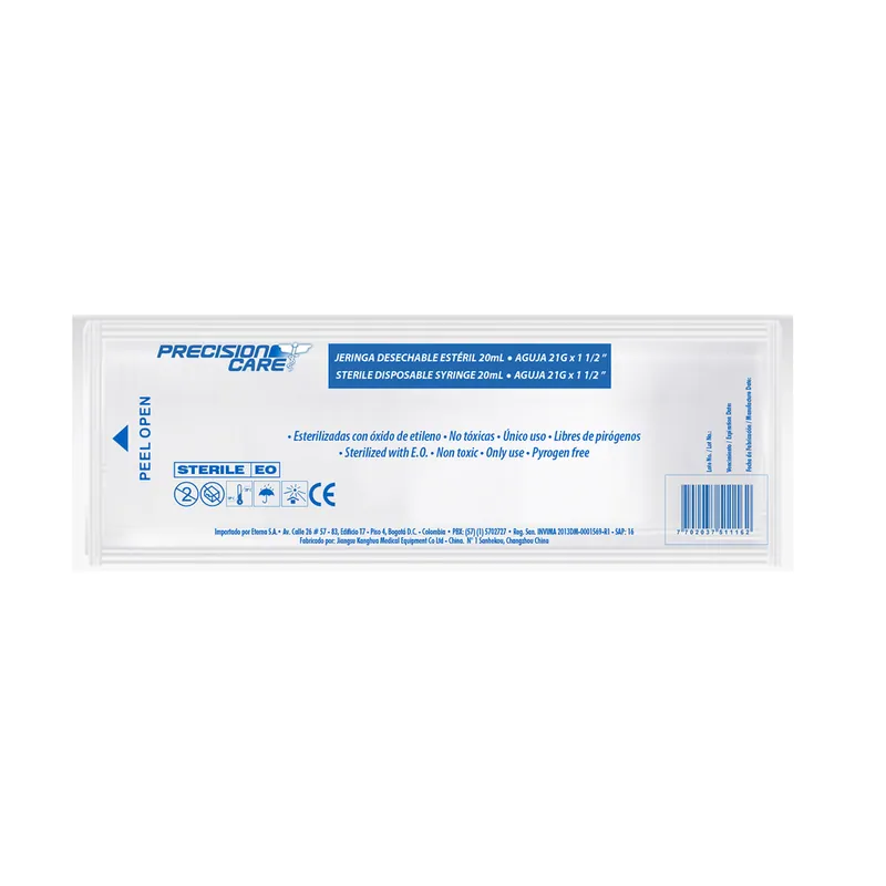 Jeringa 3p 20 mL 21x1 1/2 C Agu Pre Eter