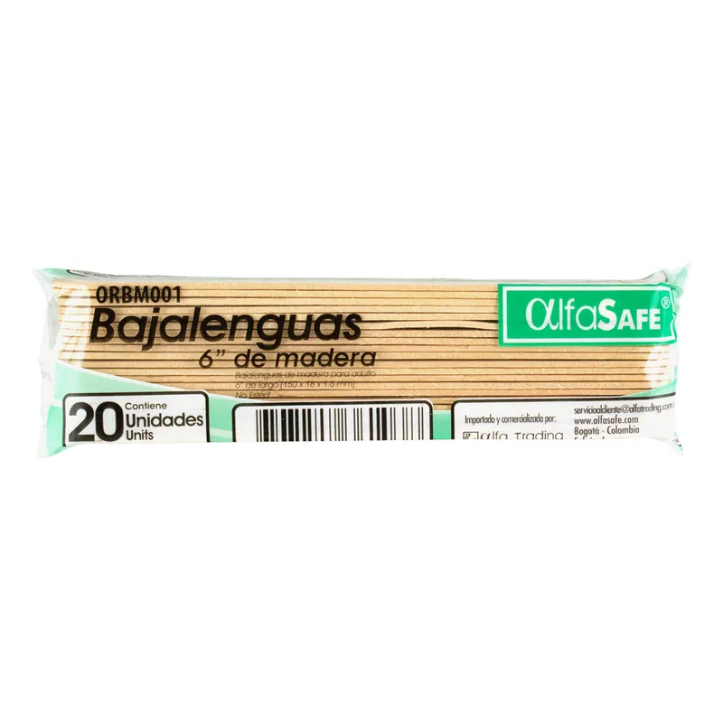 Bajalenguas Alfa Safe 20 unidades