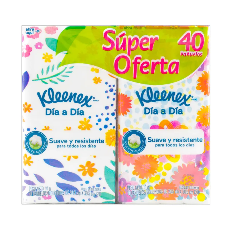Pan Kleenex Bolsillo Disenos 40 unidades S O