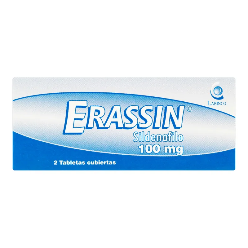 Erassin 100 mg 2 tabletas Lb