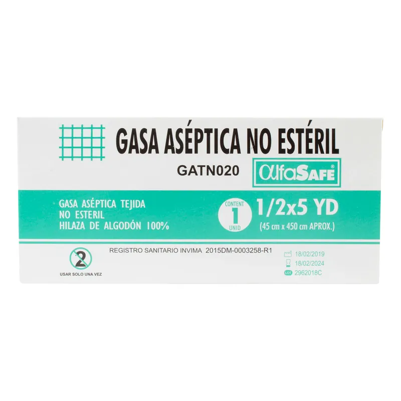 Gasa Alfa aséptica 1/2x5