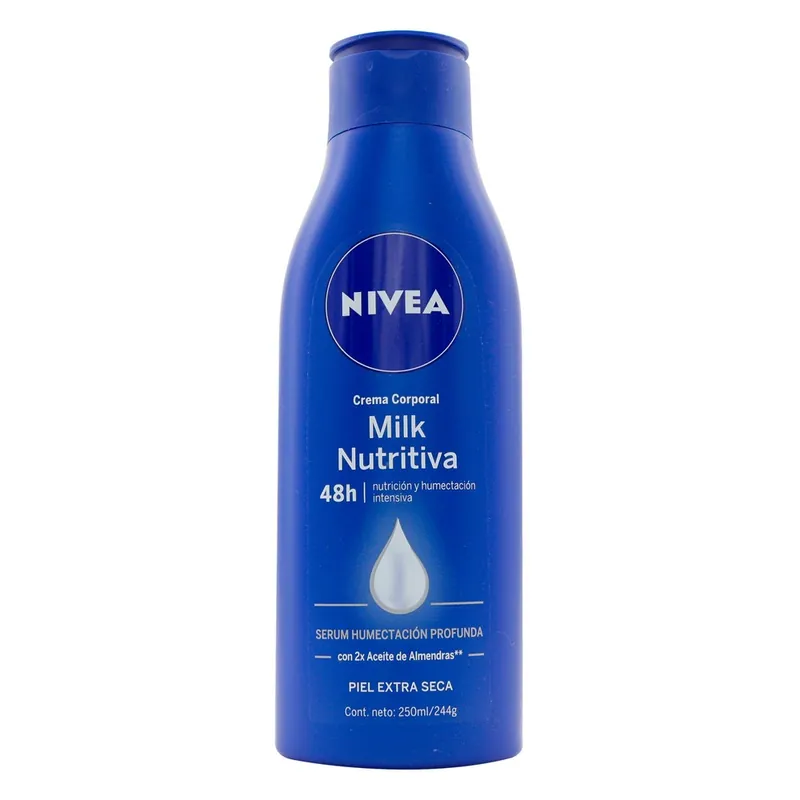 Crema Nivea Milk Almendras 250 mL