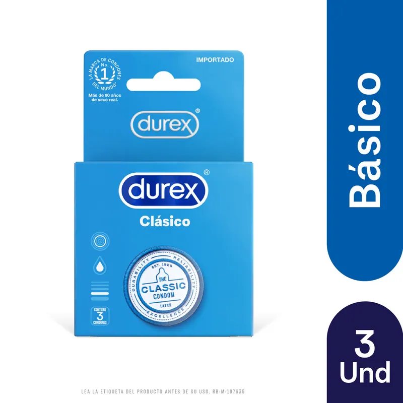 Preservat Durex clásico 3 unidades
