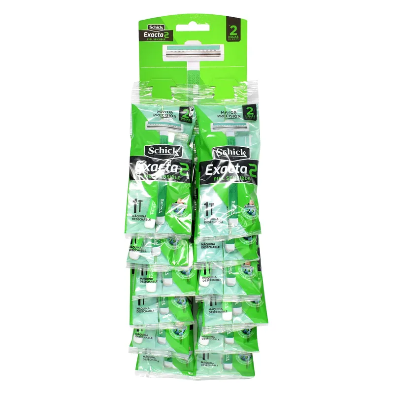 Máquina Schick Exacta Piel Sensible 12uds