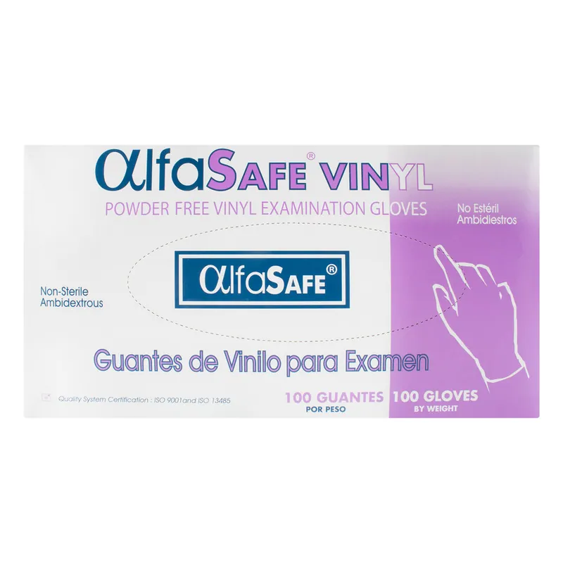 Guante Examen Vinilo Alfa T S 100 unidades