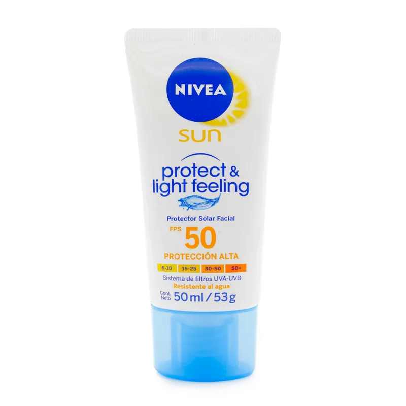 Bloq Nivea Sun Facial Fps50 Light 50 mL