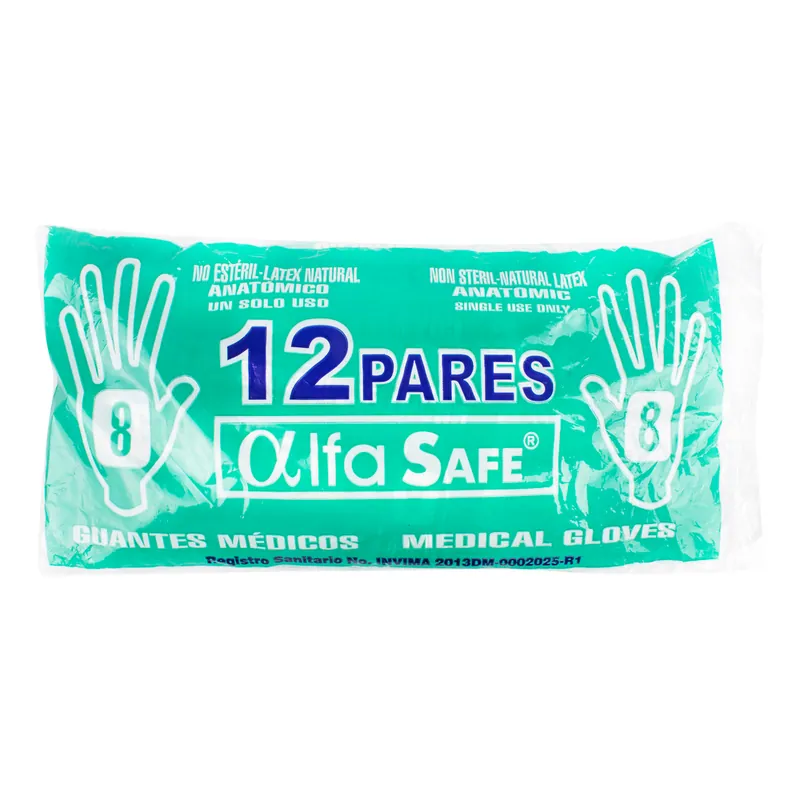 Guante Cirugia Alfa 8 12 unidades