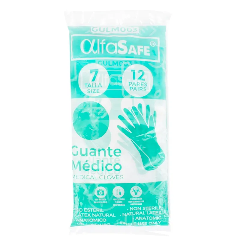 Guante Cirugia Alfa 7 12 unidades