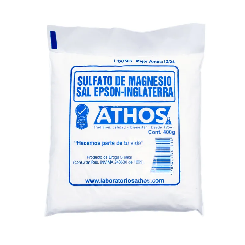 Sulfato de Magnesio 400 g Athos