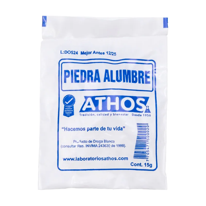Piedra Alumbre 15 g 30 sobres Athos