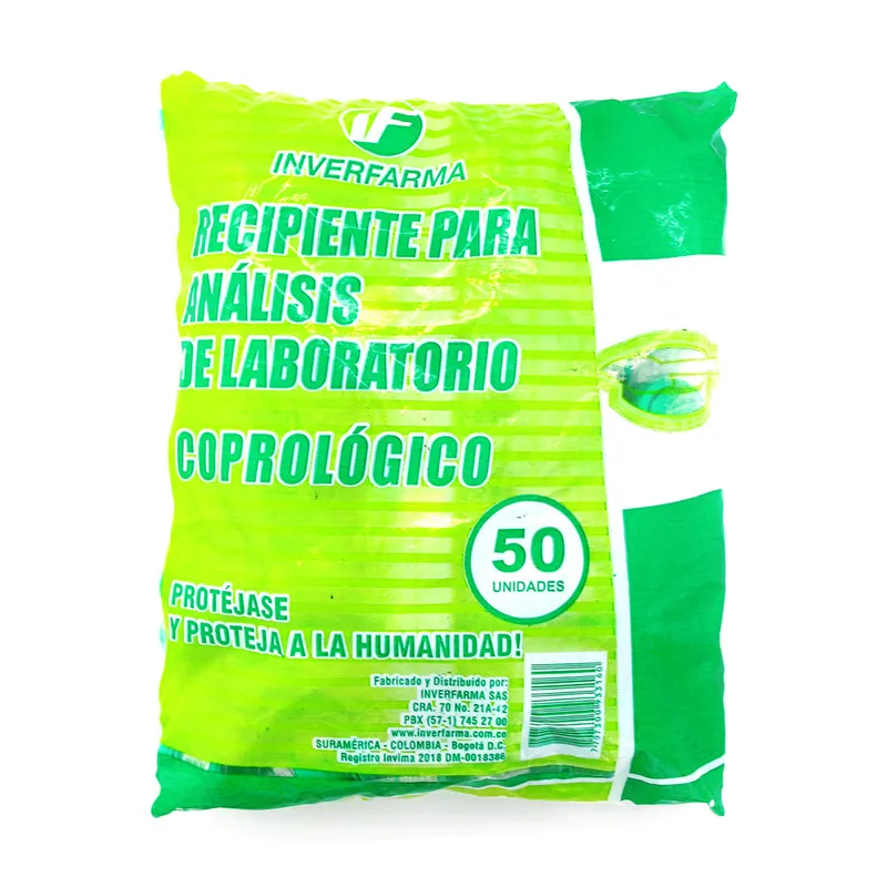 Caja Coprologica 50 unidades Inverfarma