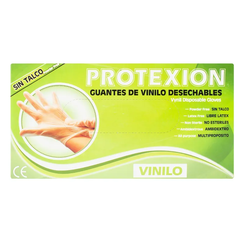 Guante Examen Vinilo Protex T S 100 unidades